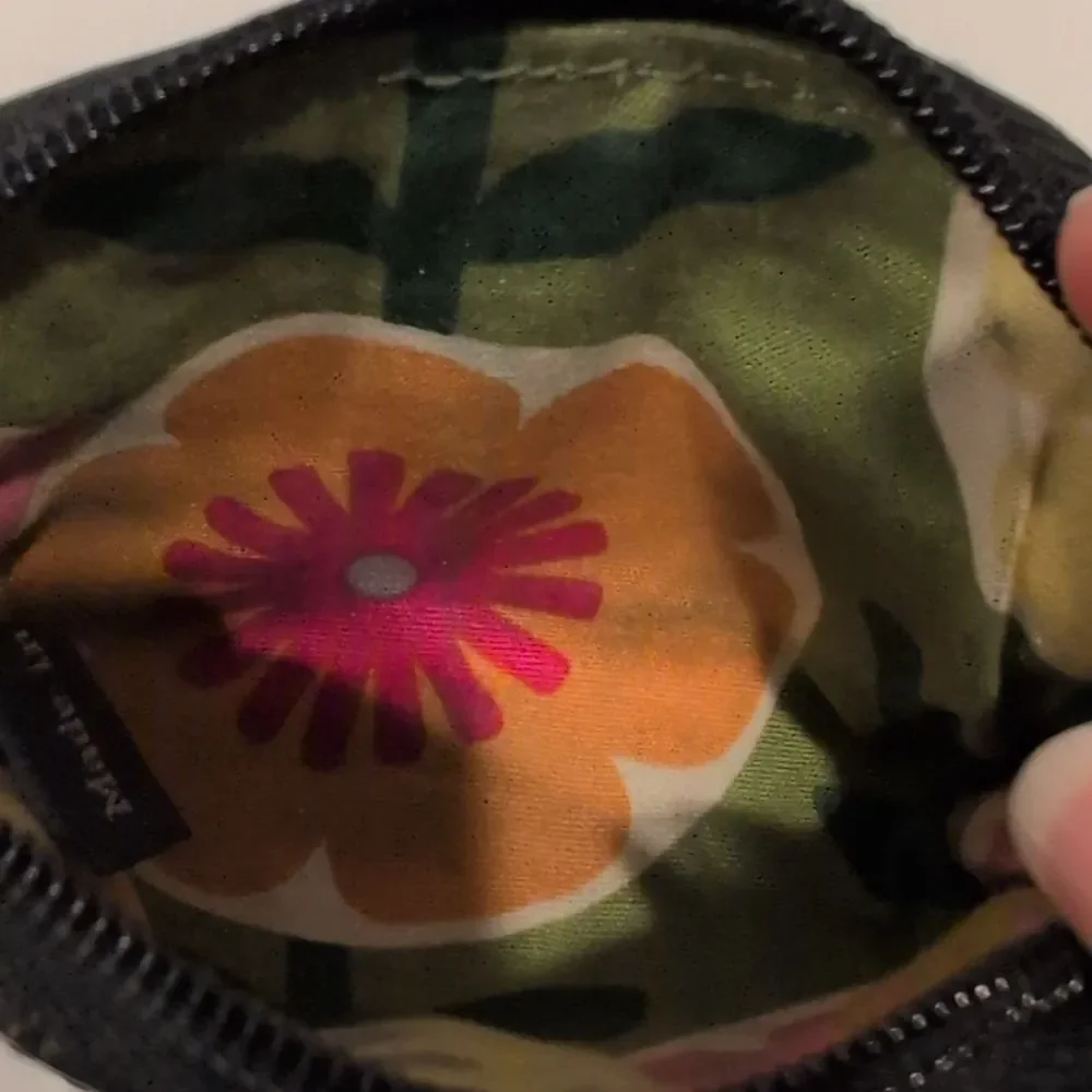 Brighton Black Croc Embossed Patent Leather Heart-Embellished Coin Purse Case